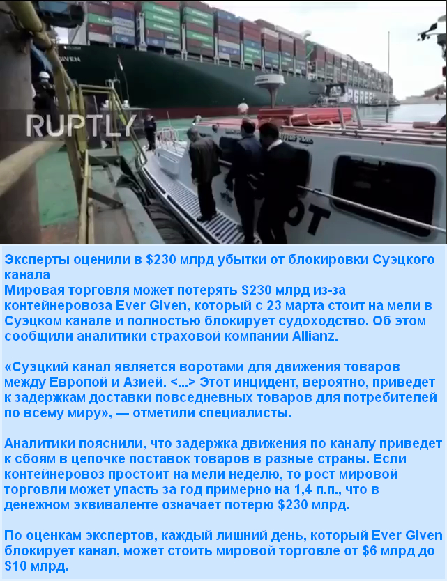 Заблокированный Суэцкий канал - 3 Заблокированный Суэцкий канал - 3