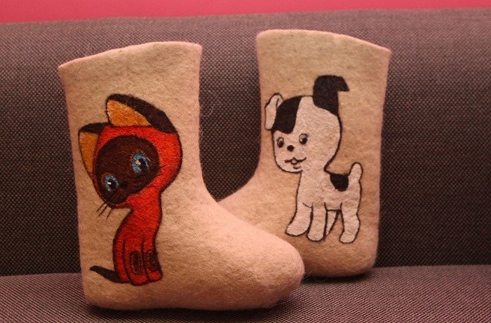 снежинка на валенки своими руками