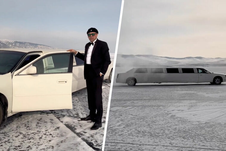 «Все завидуют, как обычно»: экс-мэр Иркутска устроил дрифт по Байкалу на белом лимузине