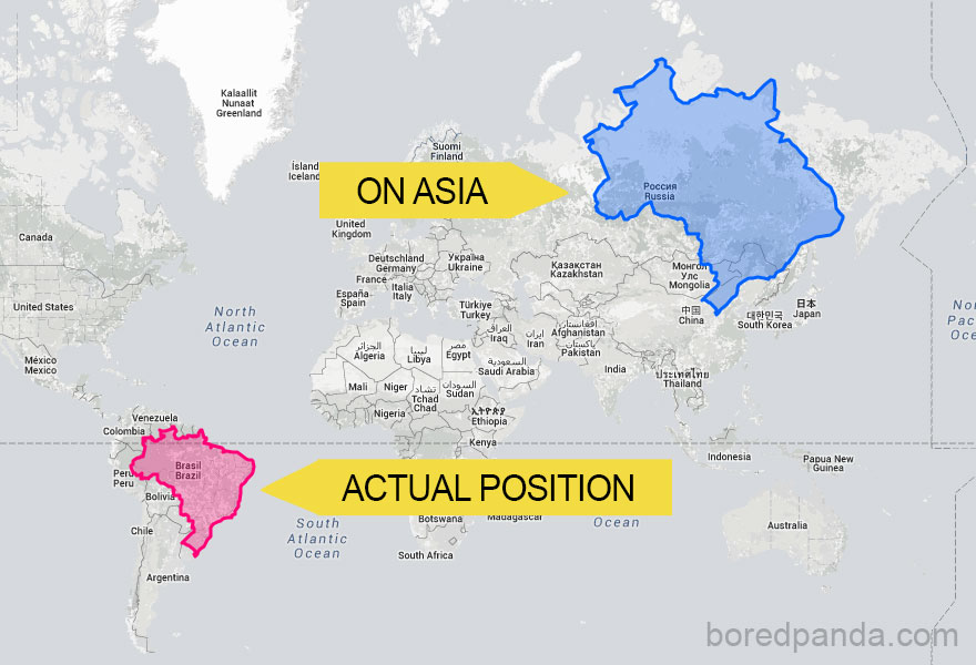 Эти карты позволят вам увидеть настоящие размеры стран мира