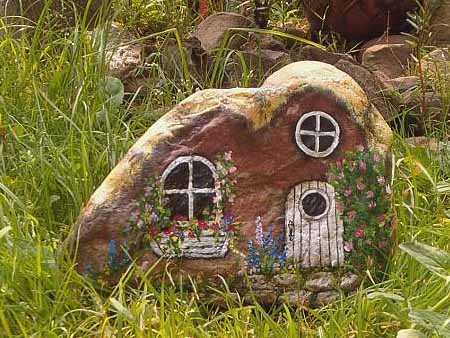 Поделки для сада: 10 домиков из камней вдохновляемся,декор