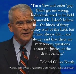Oliver North Against the Death Penalty