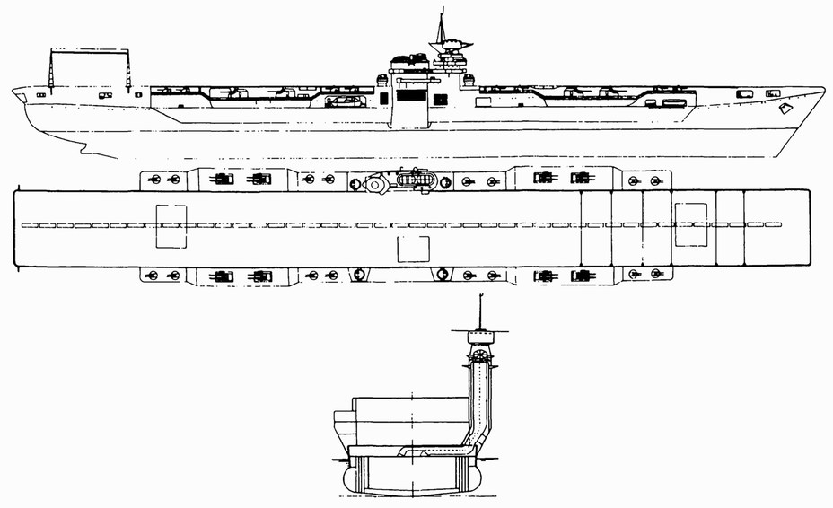 ​Авианосец проекта 69 АВ Источник – А. В. Платонов. Несостоявшиеся авианосные державы - Несостоявшиеся советские авианосцы: проект 72 перед лицом проблем | Военно-исторический портал Warspot.ru