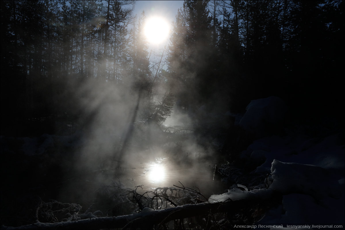 Пять физических состояний воды Уакита . Бурятия. Россия дальние дали