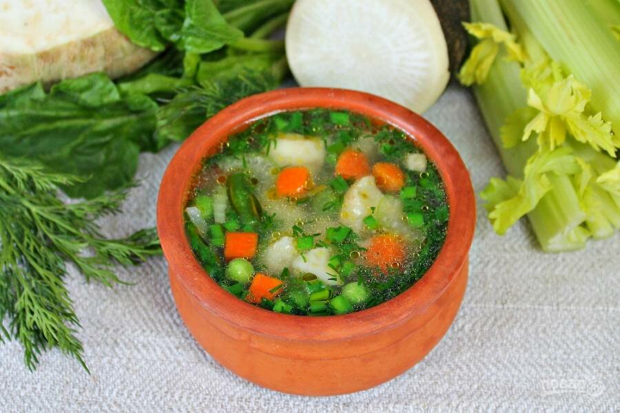 суп-прентаньер или весенний - это из современного ЗОЖ: лёгкий овощной супчик