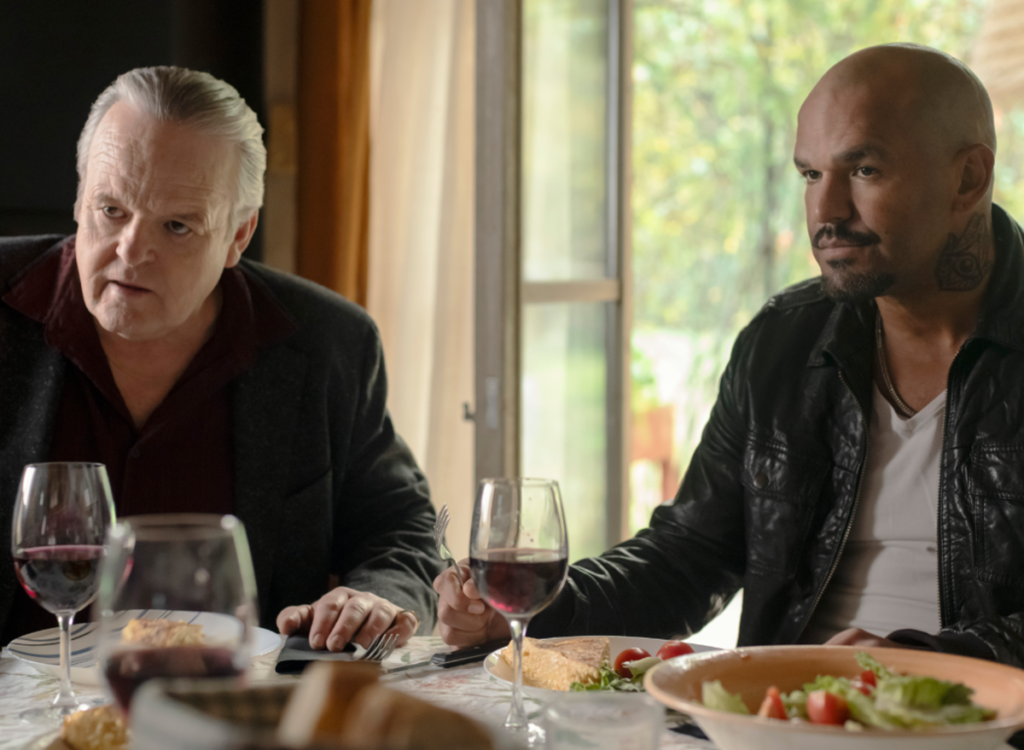 Jim Kitson and Amaury Nolasco in "Land of Women," now streaming on Apple TV+.