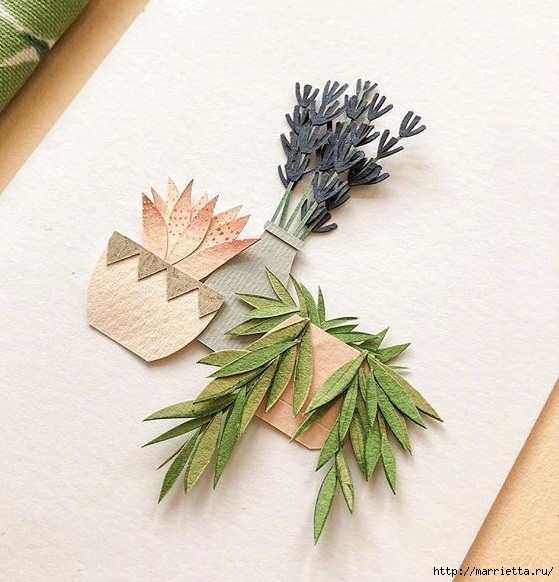 Цветы из бумаги - миниатюрный бумажный гербарий только, посмотрите, какую, красоту, можно, создать, своими, руками, нужны, комнатные, цветы, требующие, ухода, Заходите, вдохновением 