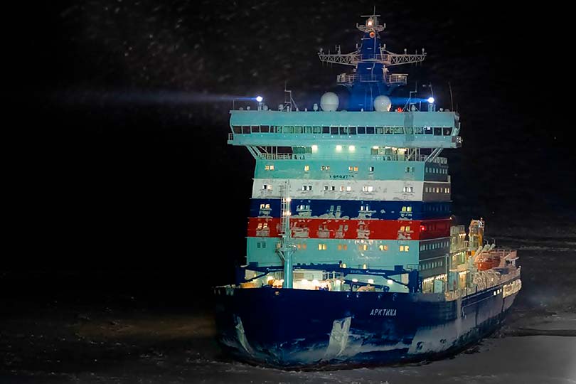 Ледокол «Арктика» завершил свое самое длительное плавание на восток