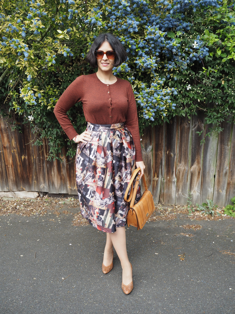 Full printed midi skirt 