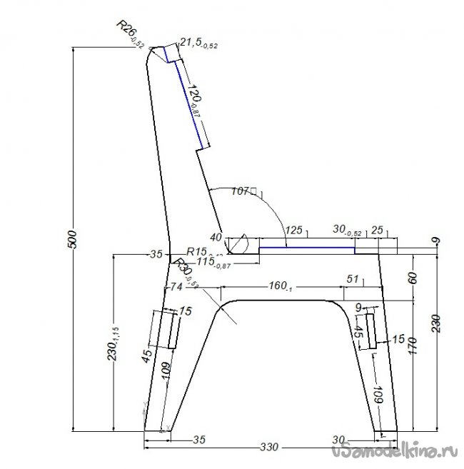 Детский стул из фанеры с чертежами Детский стул из фанеры с чертежами мастер-класс