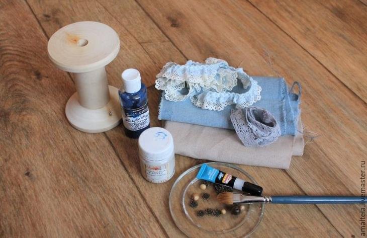 Подсвечник бохо из катушки для ниток Подсвечник бохо из катушки для ниток бохо декор