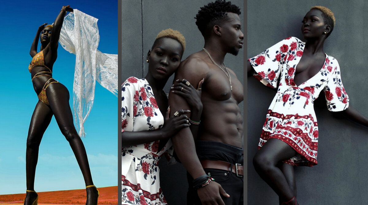 Модели из ЮАР с невероятно черной кожей, от которых в востроге весь мир красота,мода,фотомодели