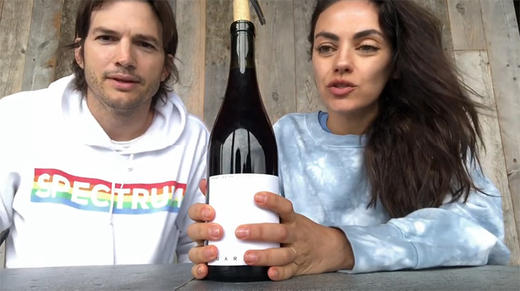 "За здоровье": Мила Кунис и Эштон Катчер выпустили "Карантинное вино" для всех желающих Стиль жизни,Благотворительность