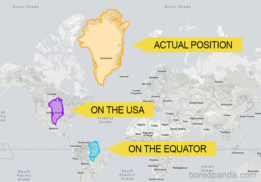 Эти карты позволят вам увидеть настоящие размеры стран мира