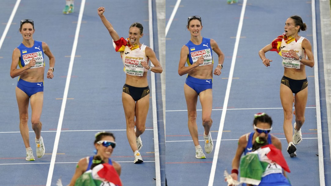 Laura Garcia-Caro Race Walk Celebration Early