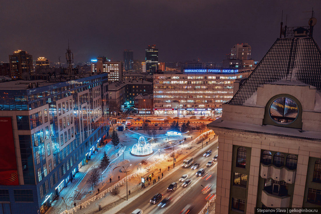 Новогодний Новосибирск города,Путешествия,Россия,страны,фото