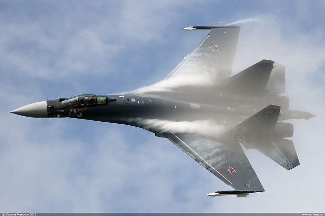 Фото. Российский многоцелевой сверхманевренный истребитель поколения 4++ Су-35С © ВЛАДИМИР ВОРОБЬЕВ | AIRFORCE.RU