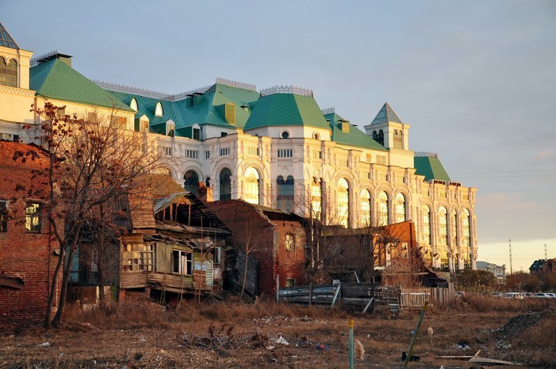 Городские контрасты архитектура, город, здания, контраст, эстетика