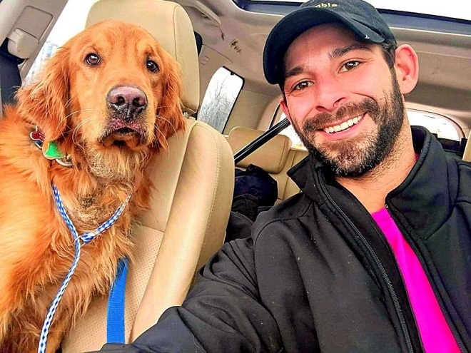 Мужчина с собакой