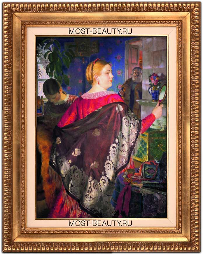 Знаменитые картины Кустодиева: Купчиха с зеркалом (1920)