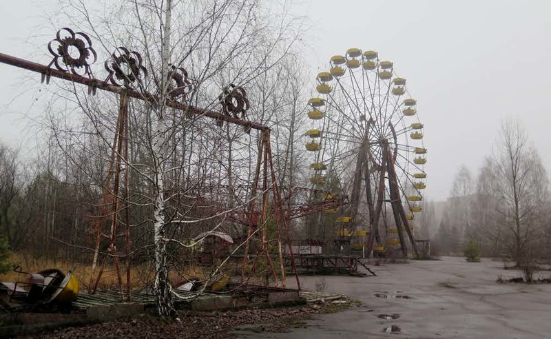Парк отдыха в Припяти Чернобыль, фото