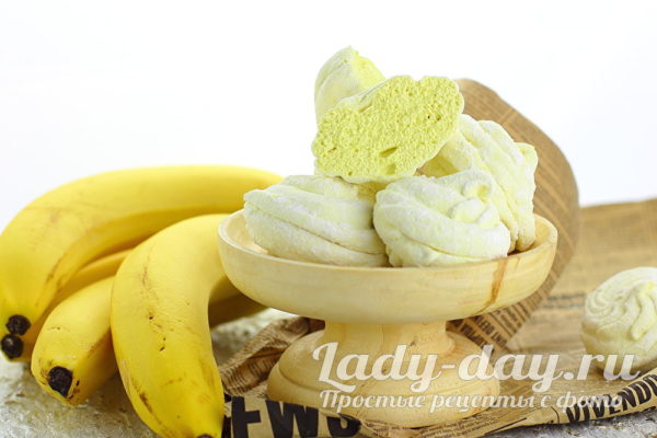 банановый зефир в домашних условиях с агар-агаром