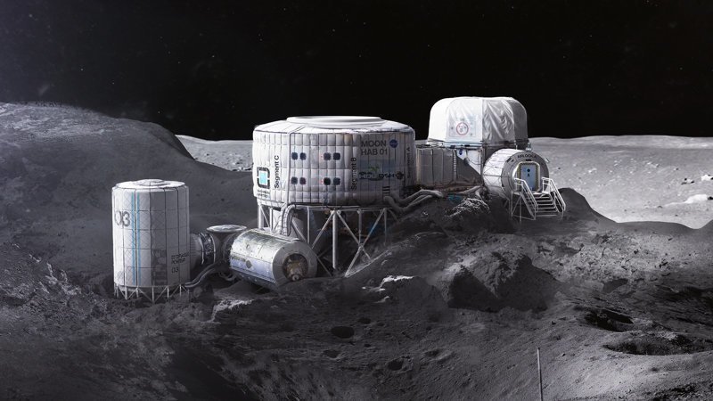 25 интересных концептов, показывающих, как может выглядеть первая база человечества на Луне база на луне, искусство, концепты, космос, луна, лунная база, наука