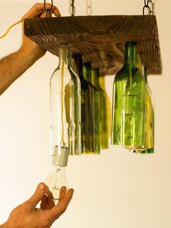 Что можно сделать из стеклянных бутылок своими руками мастер класс