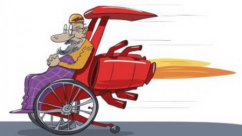 Бразилец оштрафован за скоростную езду на инвалидной коляске