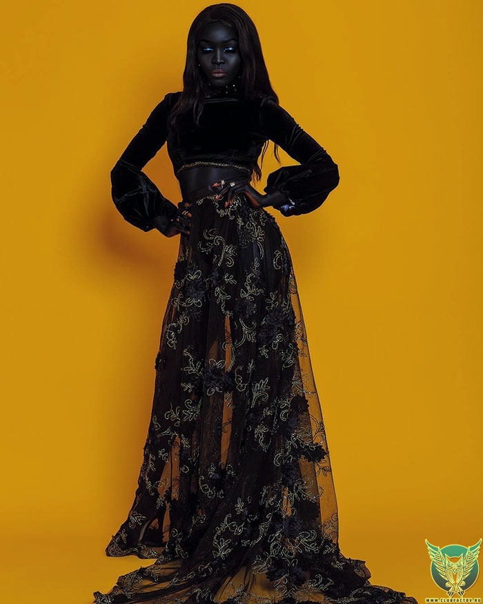 Ньяким Гатвех самая черная модель в мире nyakim gatwech,фотомодель
