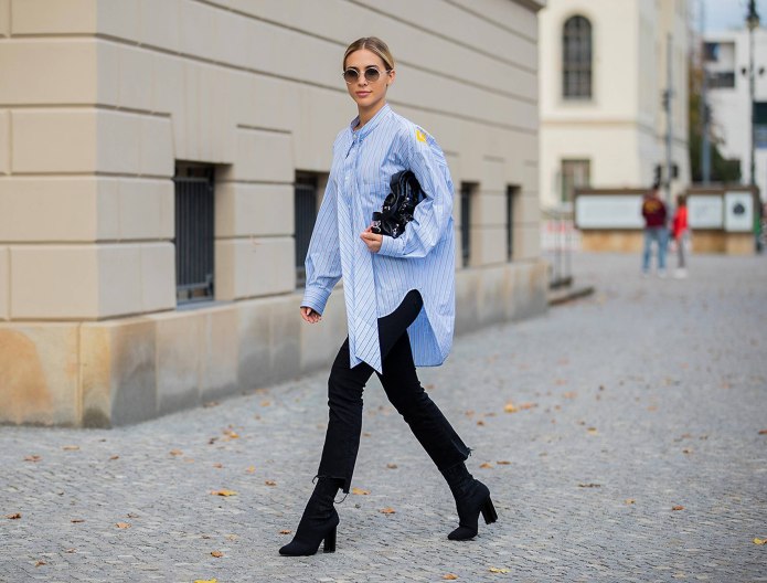 Вариант образа с блузкой оверсайз /Фото:fashionhot.club