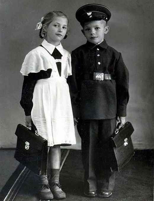 Во что одевались советские школьники школьник, школа, форма