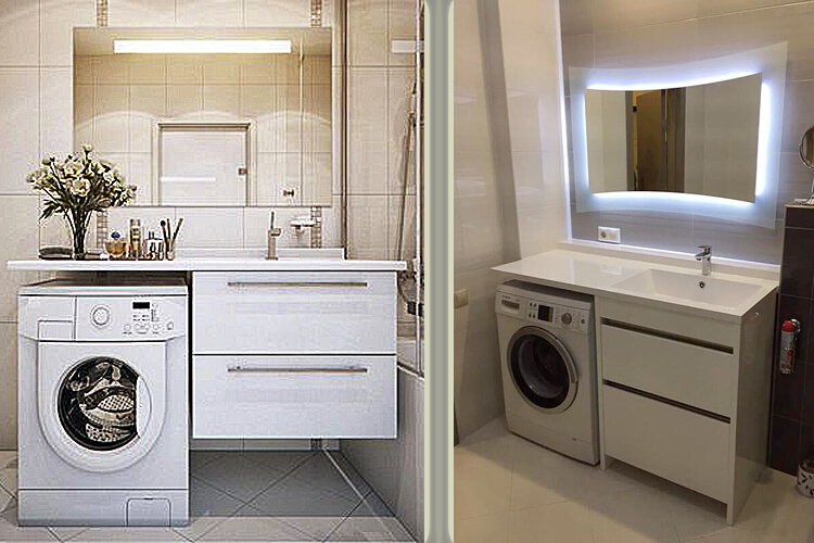 Стиральная машина в маленькой ванной комнате – как рационально использовать пространство, чтобы добиться максимального комфорта идеи для дома,интерьер и дизайн