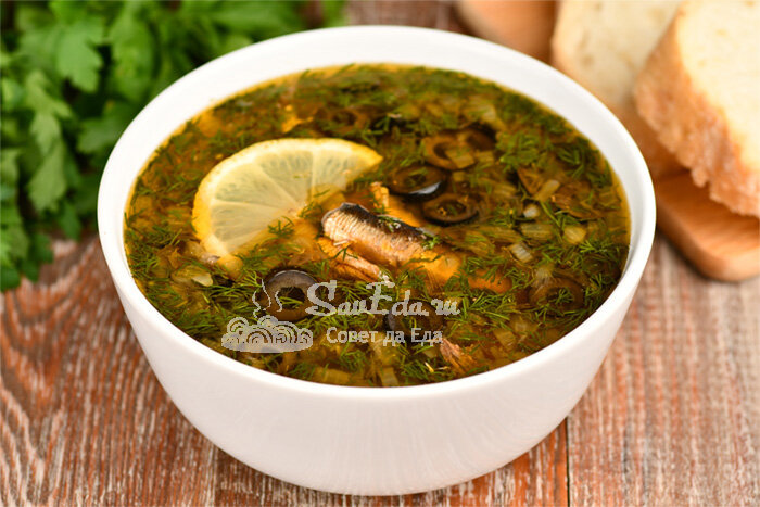 Быстрая рыбная солянка из консервов - не просто вкусная, а очень вкусная Быстрая рыбная солянка из консервов - не просто вкусная, а очень вкусная просто, вкусу, банка, рыбным, мелко, хлебом, хрустящим, сметаной, лимона, кислинкой, вкусом, молотый, солянки, солянку, солянка, консервы, будет, пожирнее, укроп, зеленью