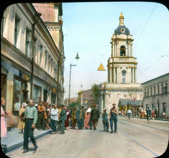 Редчайшие снимки цветной Москвы 1931 года в цвете (77 фото)