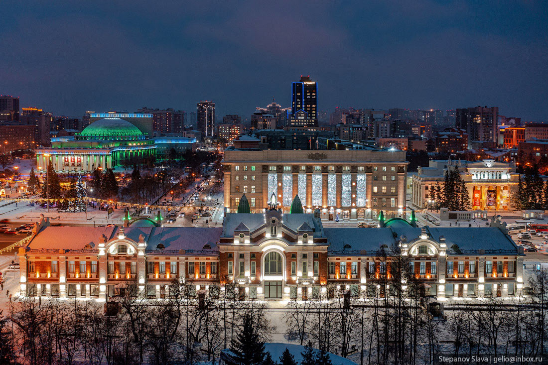 Новогодний Новосибирск города,Путешествия,Россия,страны,фото