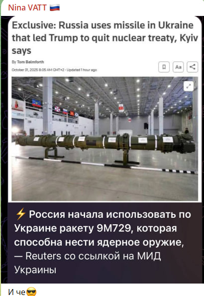 Скриншот с канала Nina VATT