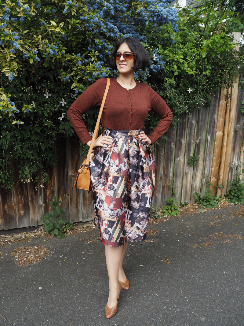 Full printed midi skirt 