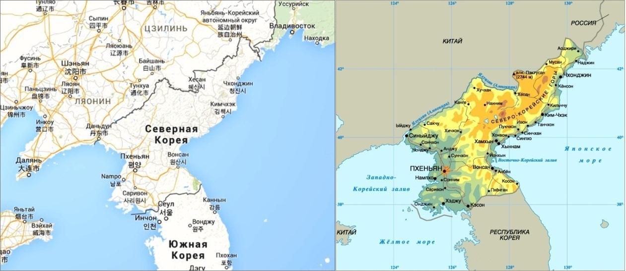 Северная корея на карте фото