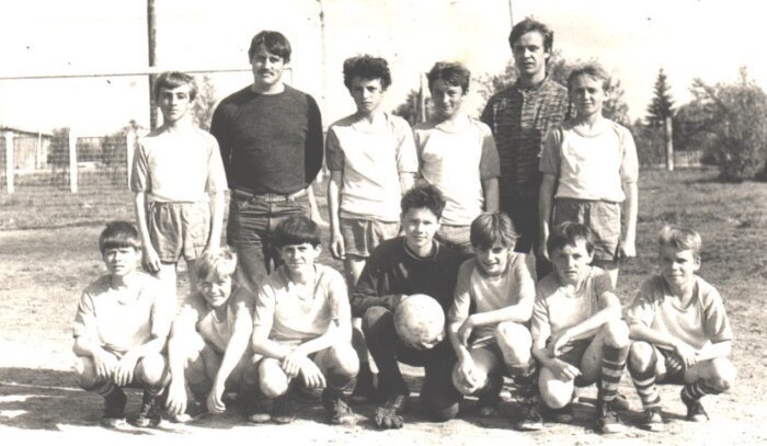 Футбольная команда города Микунь, Коми, 1987 год здоровые, люди, ностальгия, ретро, советский спорт, спорт, фото