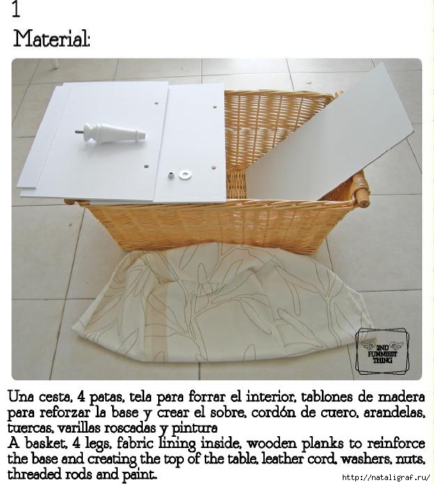 Корзина-столик своими руками мастерство,мебель своими руками скачать,переделка,рукоделие,своими руками,столик,умелые руки