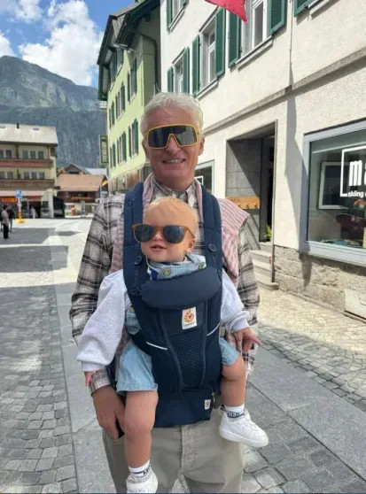 Олег Тиньков с внуком Бруно