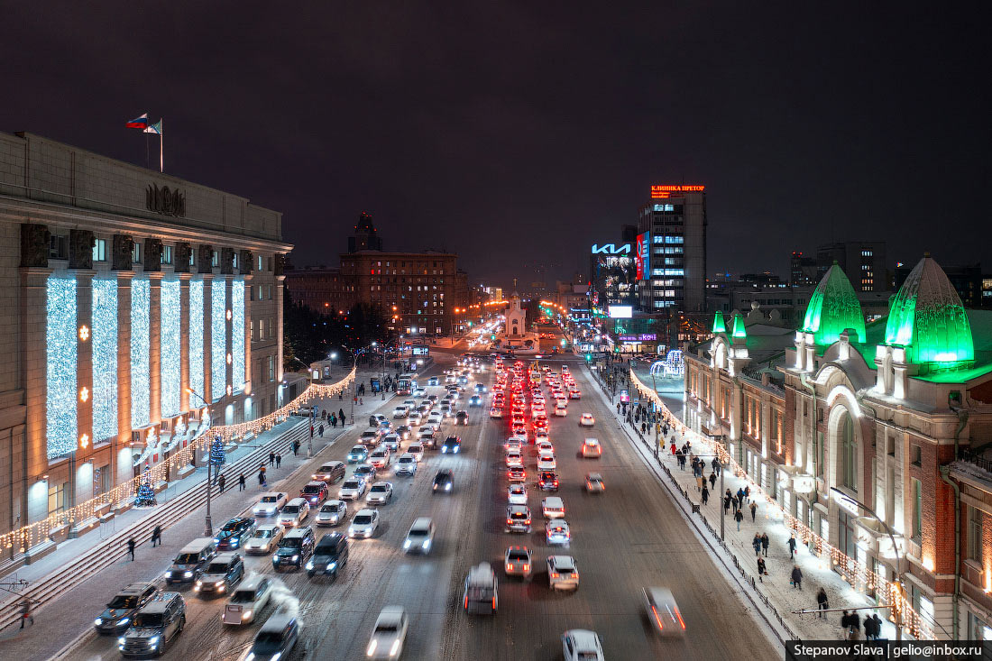 Новогодний Новосибирск города,Путешествия,Россия,страны,фото