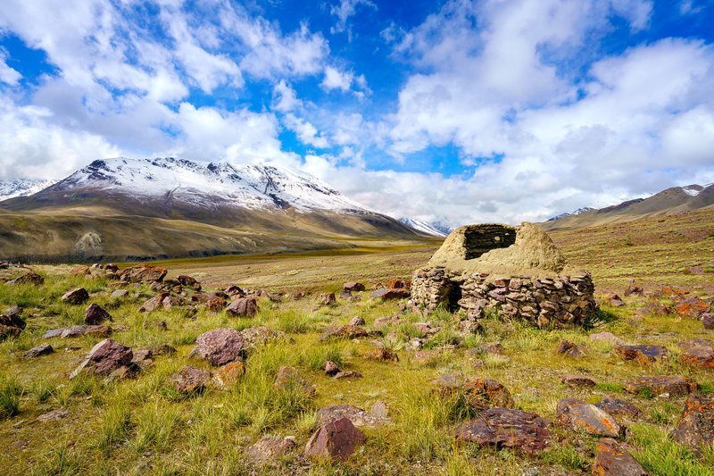 Разрушенное жилище из камня Ваханский коридор, афганистан, вид, горы, природа, путешествие, фотомир