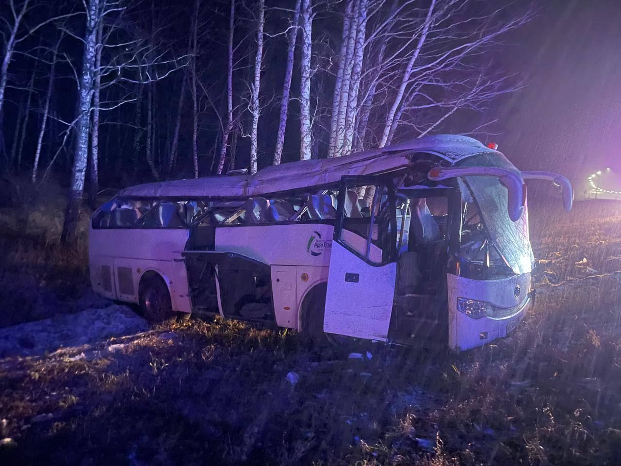 Свыше 10 человек пострадали при опрокидывании автобуса в Челябинской области Происшествия