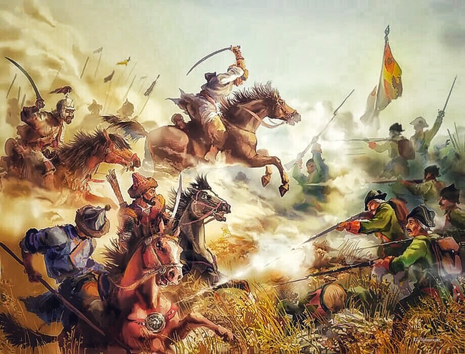 башкиры атакуют царский полк