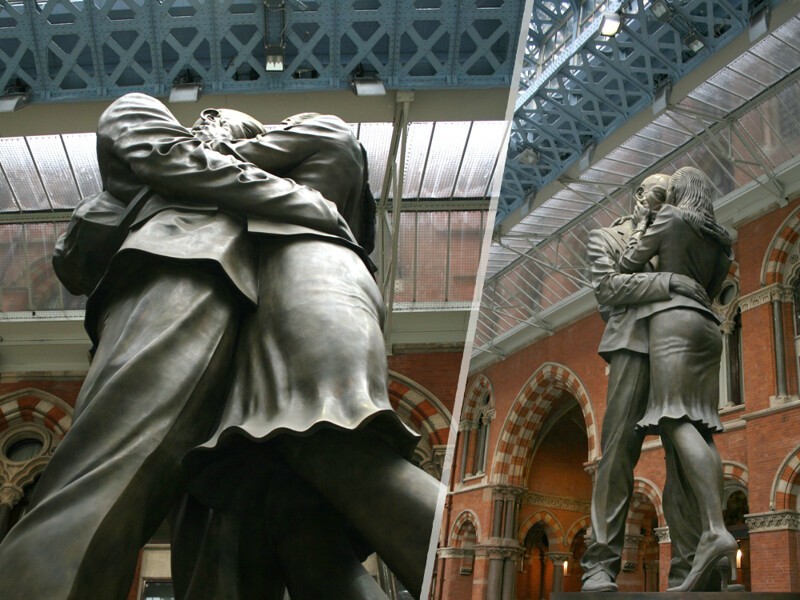 Необычная достопримечательность лондонского Сент-Панкраса памятник, скульптура, композиции, критиков, можно, сказать, вокзала, СентПанкрас, людей, только, ктото, самом, сцена, после, вызывает, очень, англичанин, обычно, Впрочем, сюжеты