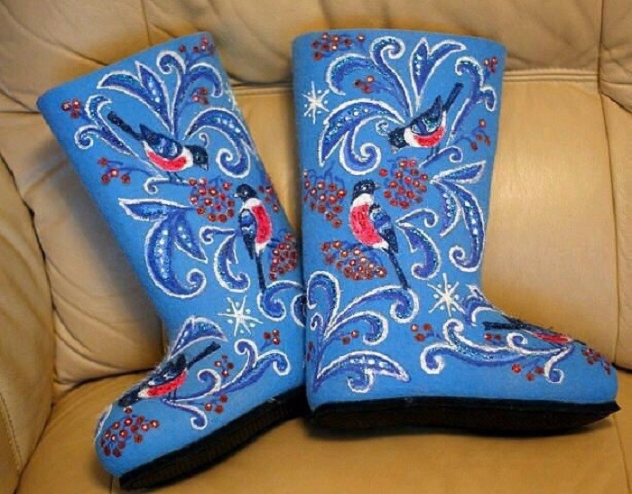 сувенирные валенки своими руками