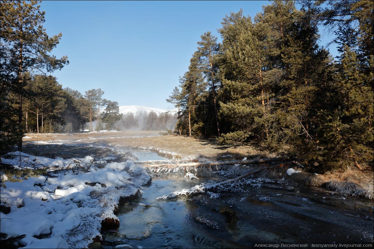 Пять физических состояний воды Уакита . Бурятия. Россия дальние дали