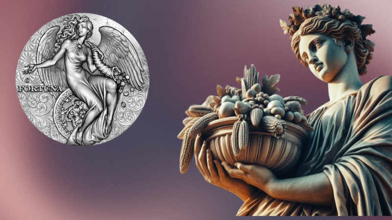 Изобилие, в понимании греко-римской мифологии, часто изображается в виде женщины Abundantia, символизирующей изобилие, сыплющей из рога всякие блага или держащей колосья в руке.